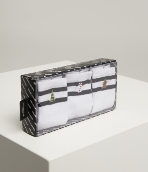 Vánoční vysoké ponožky 3-pack URBAN CLASSICS (TB3168)