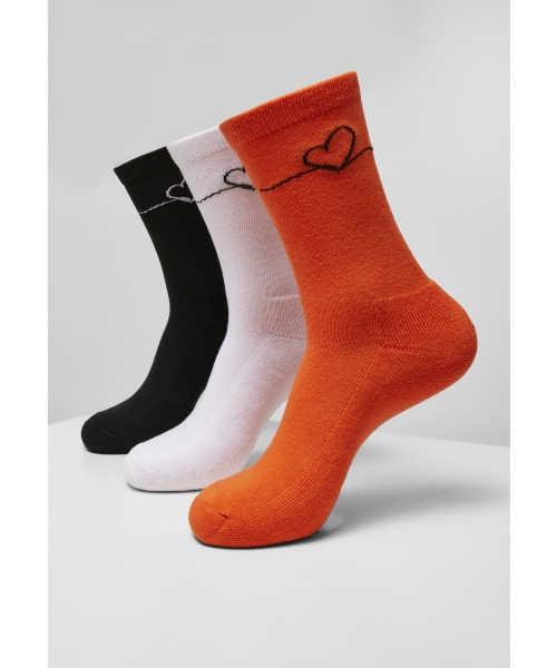 Zdravotní boty - Ponožky 3-pack URBAN CLASSICS (MT2110) Černá / Bílá / Mandarinková