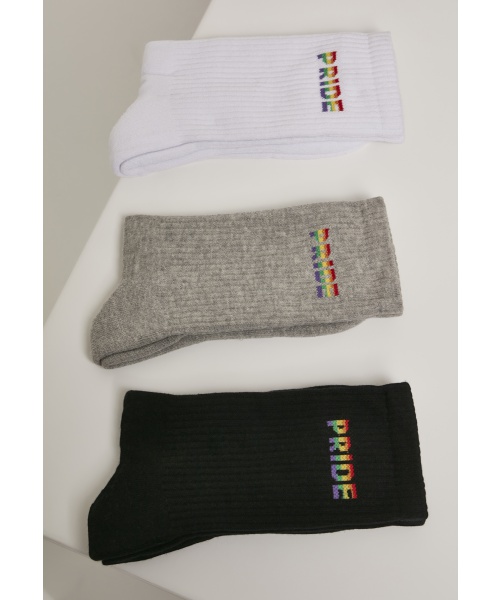 Zdravotní boty - Vysoké ponožky 3-pack URBAN CLASSICS (MT2027) Bílá / Šedá / Černá
