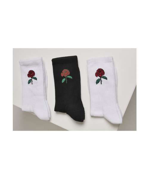 Zdravotní boty - Vysoké ponožky 3-pack URBAN CLASSICS (MT2022) Bílá / Černá / Bílá