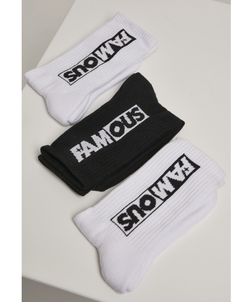 Zdravotní boty - Vysoké ponožky 3-pack URBAN CLASSICS (FA059) Bílá / Černá / Bílá