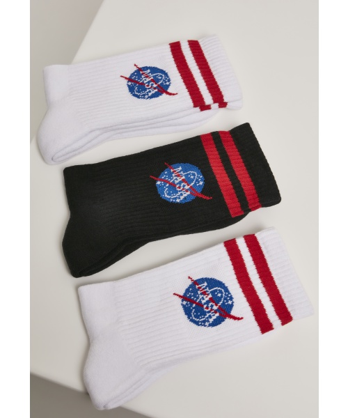 Zdravotní boty - Vysoké ponožky 3-pack URBAN CLASSICS (MT2020) Bílá / Černá / Bílá