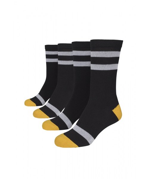 Zdravotní boty - Vysoké ponožky 2-pack URBAN CLASSICS (TB2305) Černá / Bílá / Žlutá