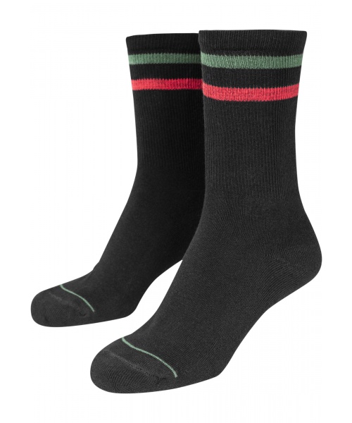Zdravotní boty - Vysoké ponožky 2-pack URBAN CLASSICS (TB1883) Černá / Zelená / Červená