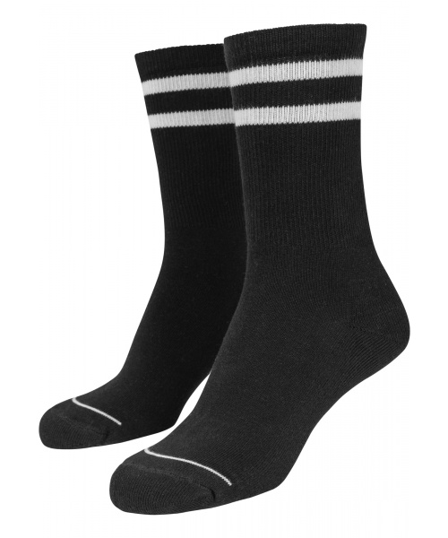 Zdravotní boty - Vysoké ponožky 2-pack URBAN CLASSICS (TB1882) Černá / Bílá